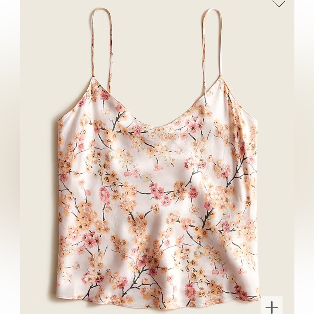 J.CREW Silk Camisole Cherry Blossom S